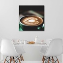 Cadre en mdf avec image imprimée sur toile d'un café couleur marron feeby-01