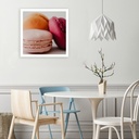 Cadre classique avec image de macarons imprimée sur toile avec cadre en mdf feeby-01