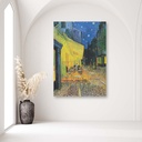 Impression sur toile reproduction terrasse du café le soir de van gogh feeby-01