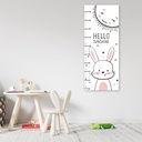 Cadre avec mètre pour mesurer la hauteur des enfants de 40 cm fabriqué en mdf lapin feeby-01