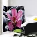 Paravent séparateur d'espaces impression sur toile avec cadre en mdf fleur d'orchidée zen feeby-01