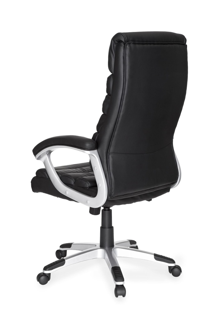 Chaise de bureau Valencia simili cuir noir ergonomique avec appui-tête_04