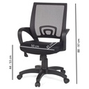 Chaise de bureau Rivoli Chaise de bureau noire avec accoudoirs_02