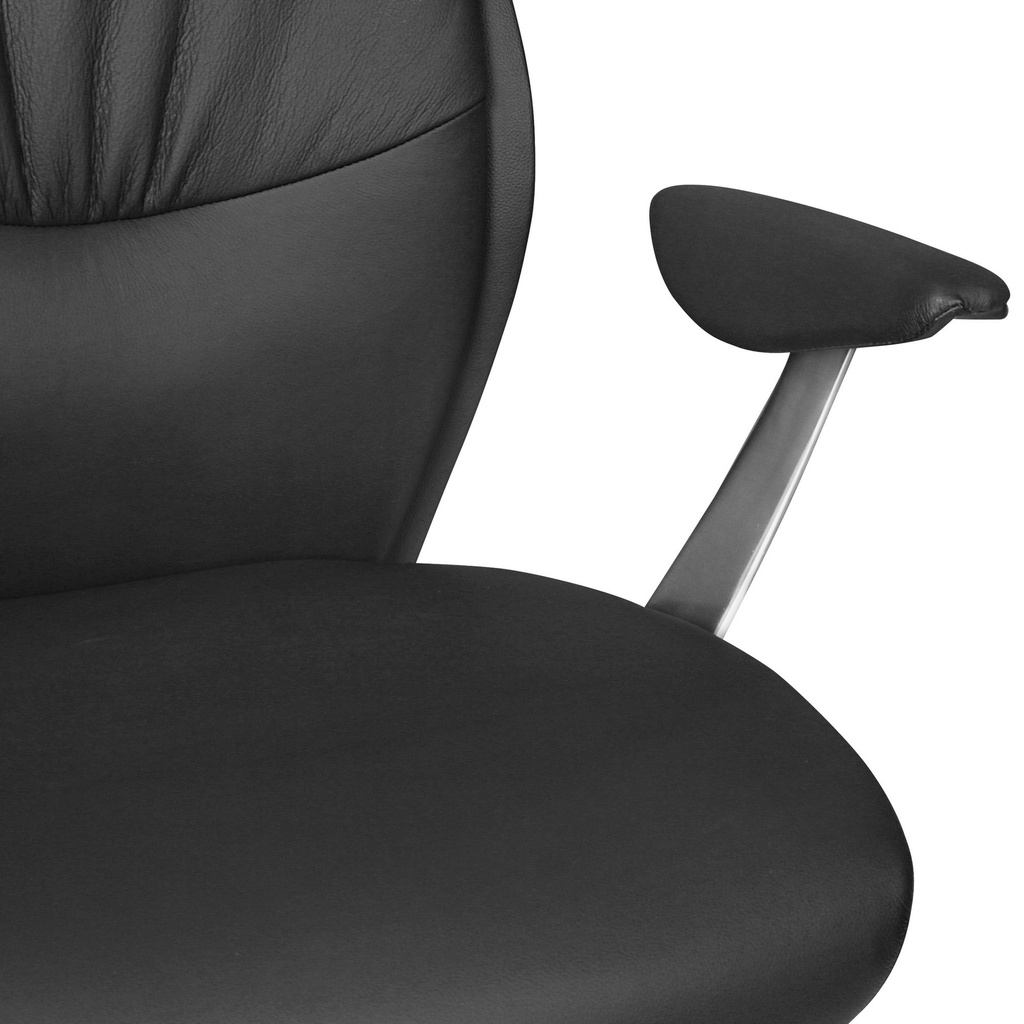 Chaise de bureau Oxford 1 cuir véritable noir appui-tête haut_06