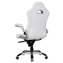 Housse de chaise de bureau Racing en simili cuir blanc_04