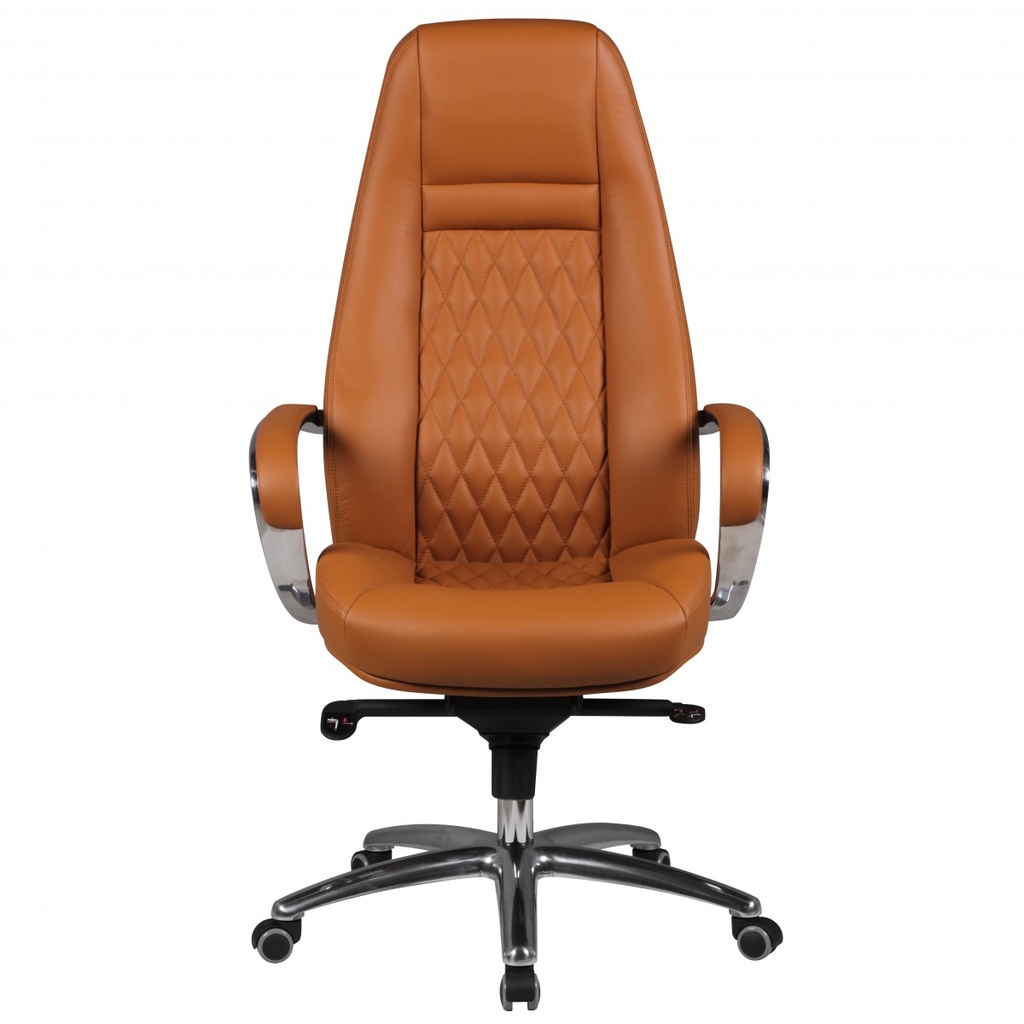 Chaise de Bureau Austin Cuir Véritable Caramel_01