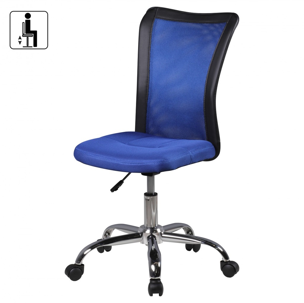 Chaise de bureau pour enfant LUKAS bleu pour enfants à partir de 6 ans avec dossier et roulettes souples_02