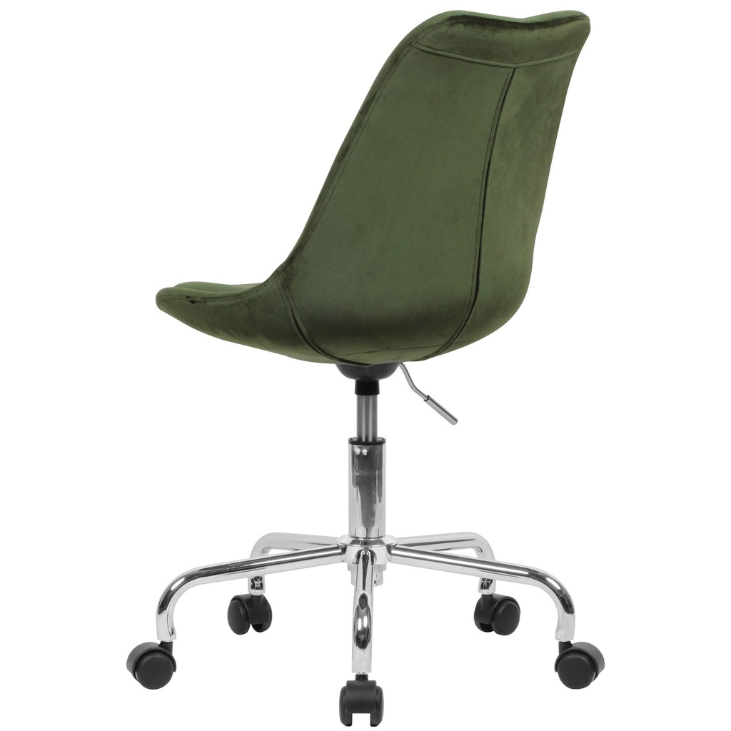 Chaise de bureau velours vert_04