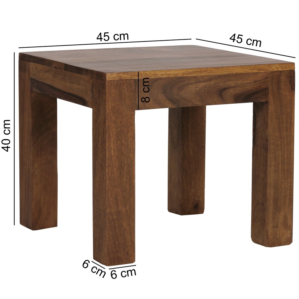 Table basse en bois de Sesham massif 45 cm de large_03