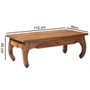 Table basse OPIUM en bois de Sesham massif 110 cm de large design marron foncé style maison de campagne_03