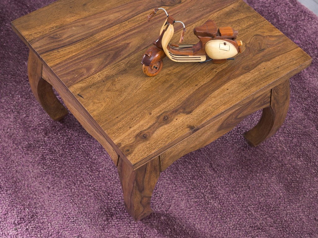 Table basse OPIUM en bois de Sesham massif 60 cm de large design marron foncé style maison de campagne_04