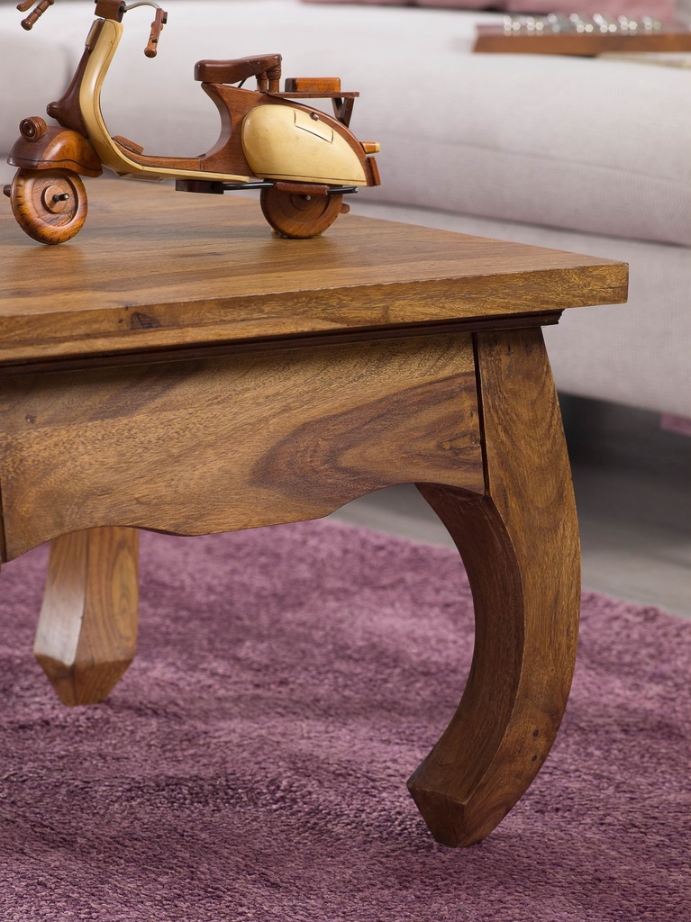 Table basse OPIUM en bois de Sesham massif 60 cm de large design marron foncé style maison de campagne_06