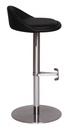 Tabouret de bar en acier inoxydable noir, hauteur d'assise réglable 54 - 79 cm_03