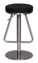 Tabouret de bar en acier inoxydable noir, assise réglable en hauteur 54 - 79 cm_01