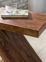 Table d'appoint MUMBAI bois massif Sheesham Z Cube 59cm haut design marron style maison de campagne_06