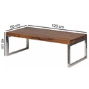 Table basse GUNA en bois massif Sheesham 120 cm de large design marron foncé style maison de campagne_03