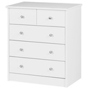 Design commode en bois PRUE 60 x 70 x 35 cm blanc avec 5 tiroirs_02