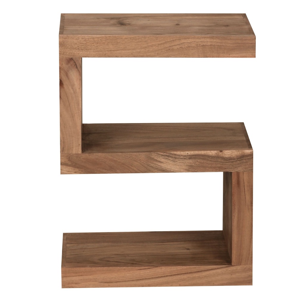 Table d'appoint MUMBAI en bois massif d'acacia S Cube 60 cm de haut, design style maison de campagne marron_06