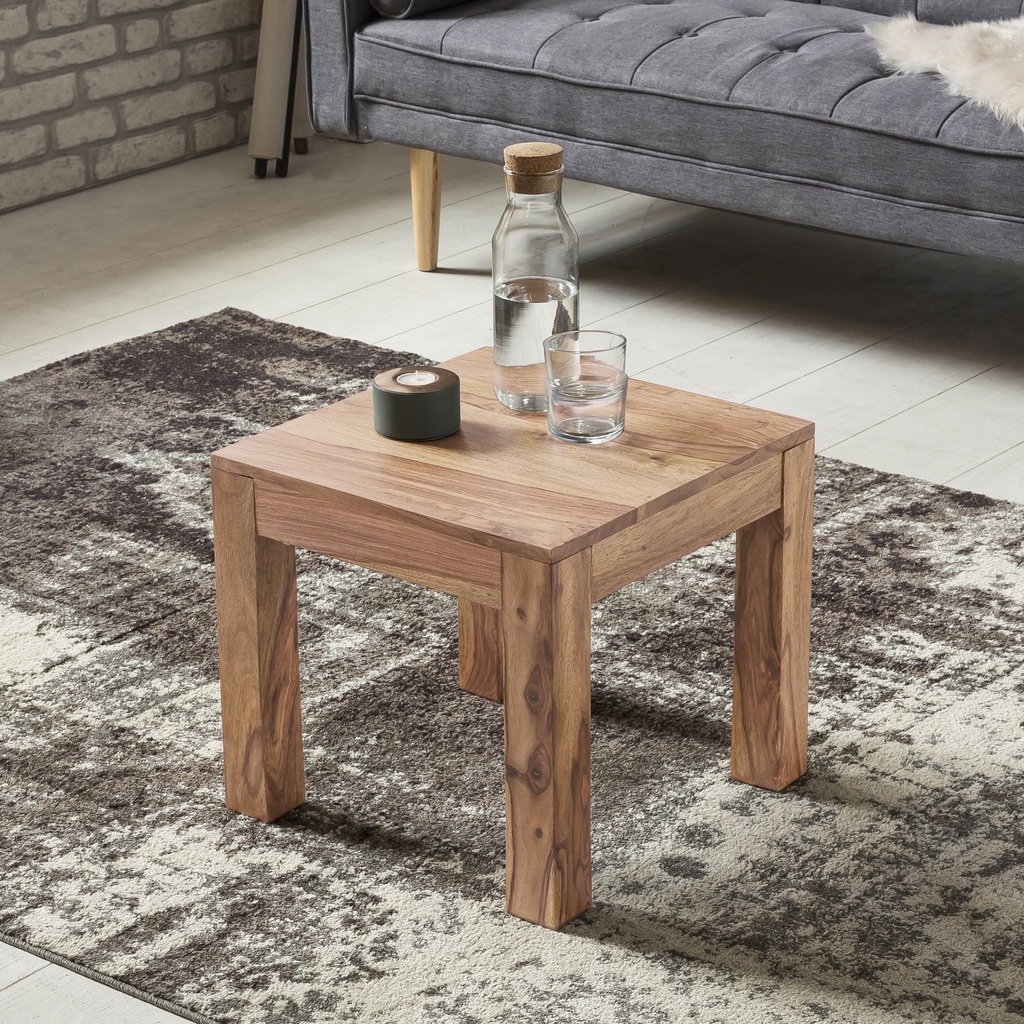 Table basse en bois d'acacia massif 45 cm de large_01