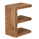 Table d'appoint MUMBAI en bois d'acacia massif E Cube 60 cm de haut, design style maison de campagne marron_06