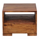 Table de chevet MUMBAI bois de Sesham massif 30 cm 1 tiroir étagère style maison de campagne bois véritable_08