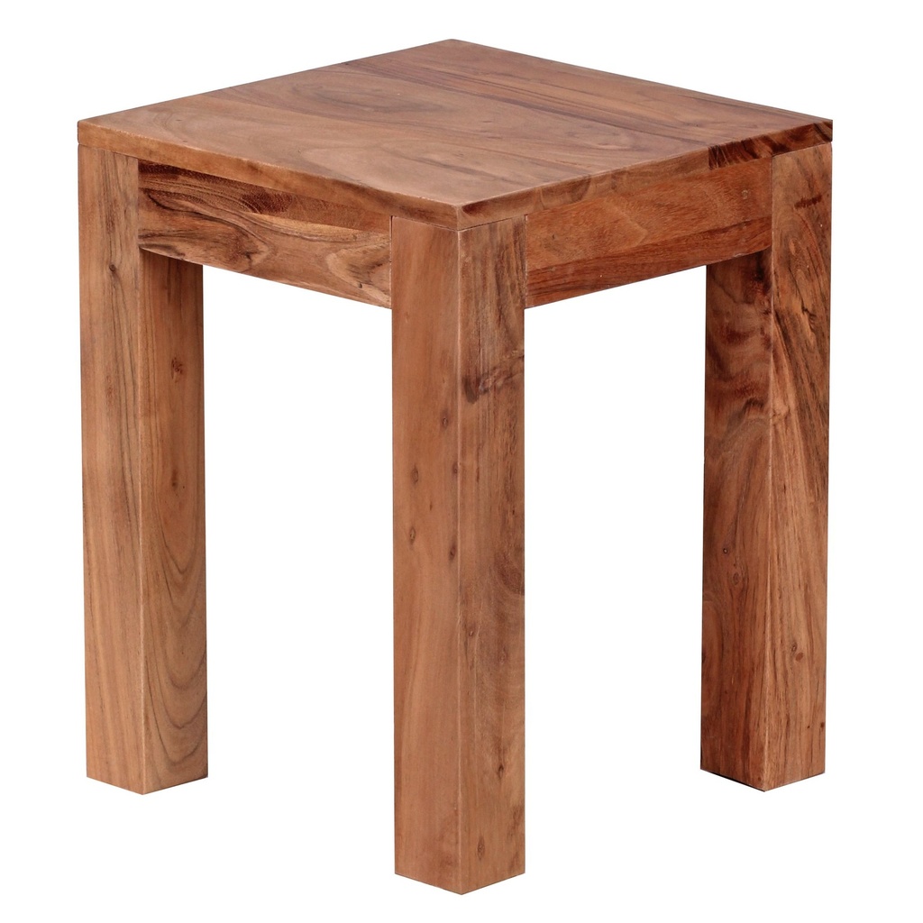 Table d'appoint MUMBAI en bois d'acacia massif 35 x 35 cm, design style maison de campagne marron foncé_06