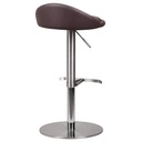 Tabouret de bar marron en acier inoxydable réglable en hauteur hauteur d'assise 54 - 79 cm_05