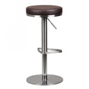 Tabouret de bar marron en acier inoxydable réglable en hauteur hauteur d'assise 57 - 82 cm_06