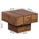 Table d'appoint SIRA en bois de Sheesham massif 44 x 44 x 30 cm, cube de maison de campagne massif_03