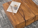 Table d'appoint SIRA en bois de Sheesham massif 44 x 44 x 30 cm, cube de maison de campagne massif_04