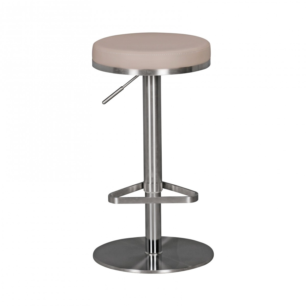 Tabouret de bar Taube en acier inoxydable, hauteur d'assise réglable 57 - 82 cm_01