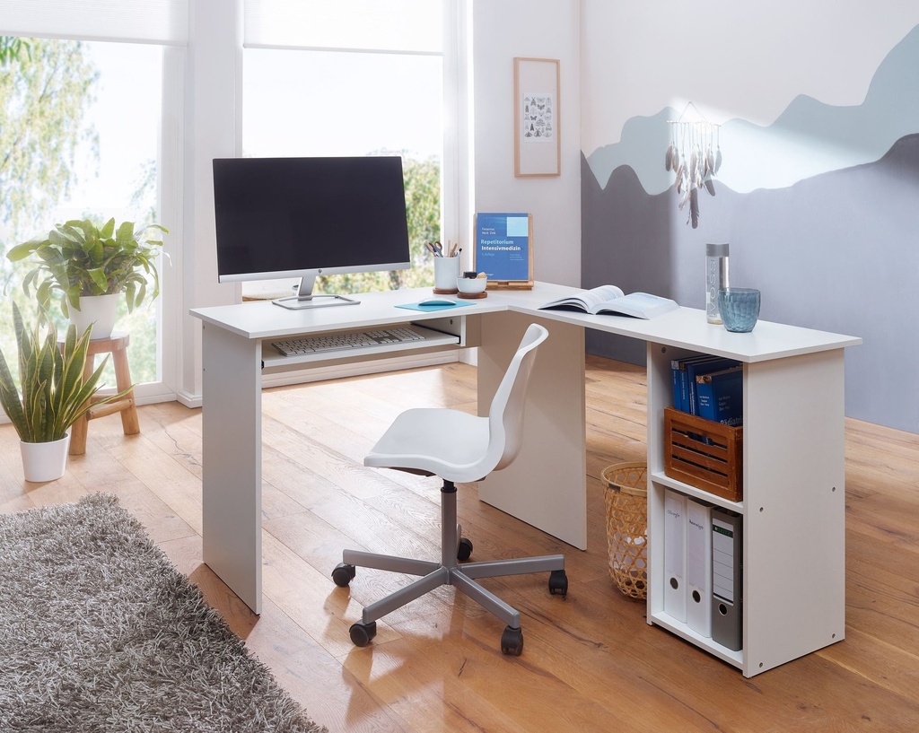 Design combinaison de bureau 140 x 75,5 x 120 cm blanc_02