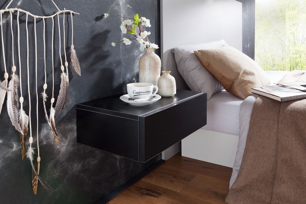 Console de nuit DREAM pour montage mural 46x15x30cm noir_02