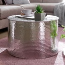 Table basse RAHI 61 x 40,5 x 61 cm aluminium argent rond oriental_01