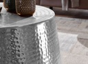 Table basse MAHESH 60x36x60 cm aluminium argent rond oriental_05