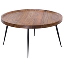 Table basse 75x39x75 cm bois massif Sheesham / métal_06