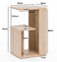 Table d'appoint 35 x 29,5 x 60 cm bois design Sonoma_03