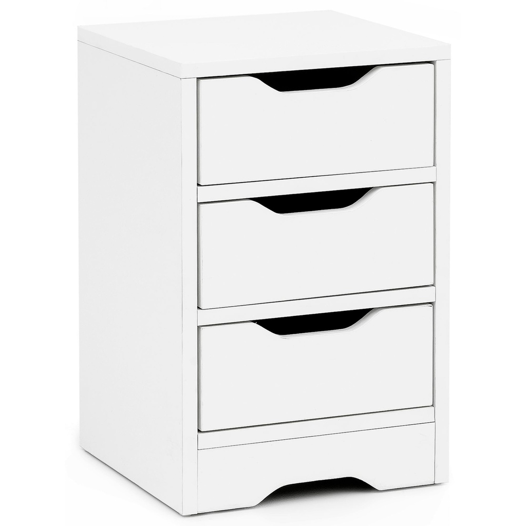 Console de nuit 31x49x31 cm blanc mat avec 3 tiroirs_09