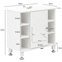 Meuble vasque 60 x 64 x 32 cm blanc avec porte_03