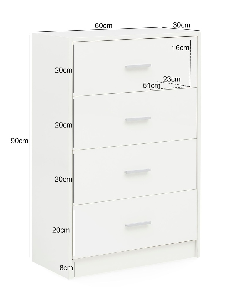 Design Buffet Blanc Brillant 60x90x30 cm_03