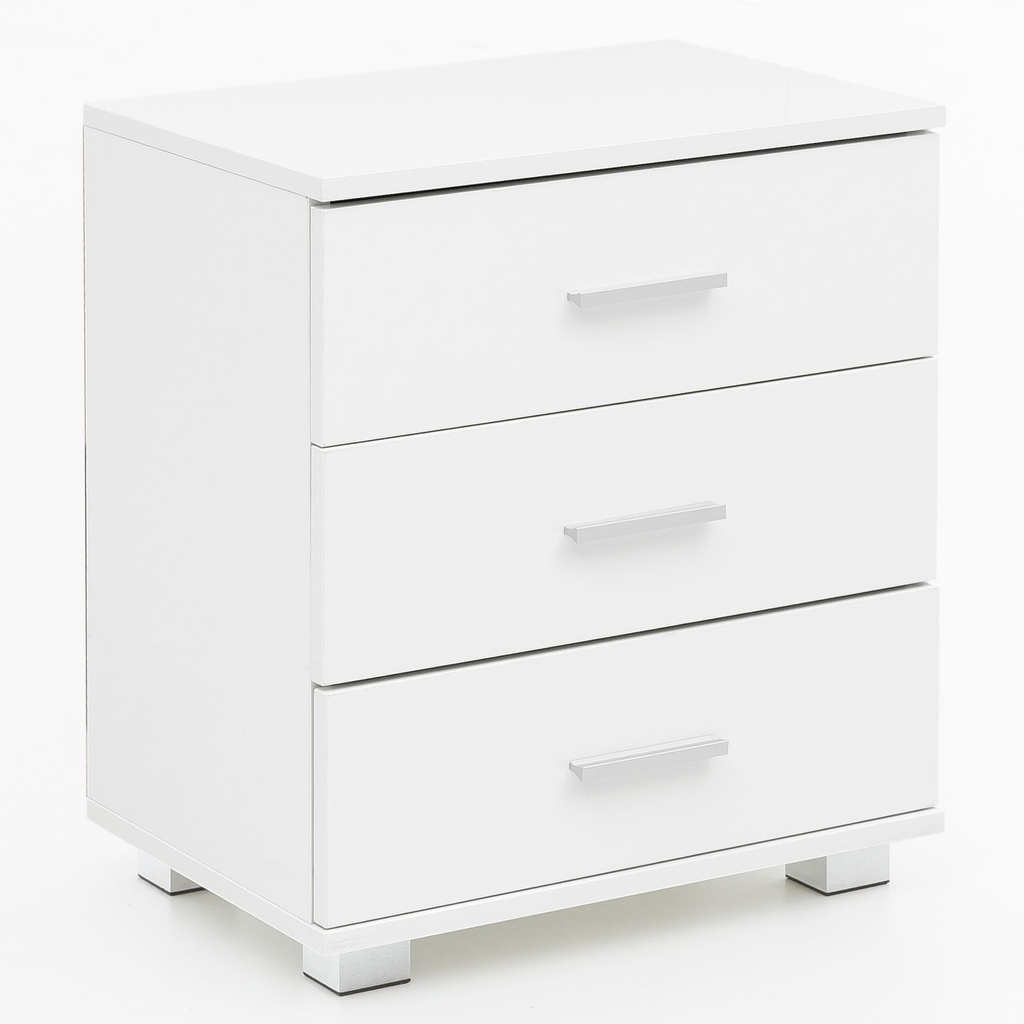 Design console de nuit blanc 45x54x34cm bois_09