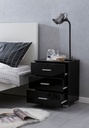 Design console de nuit noir 45x54x34cm bois_04