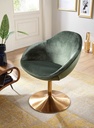 Chaise longue Sarin velours vert / or 70x79x70 cm_04