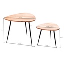 - Lot de 2 tables gigognes en bois d'acacia massif/métal Small_03