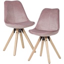 Soft dining chair set de 2 sans accoudoirs en rose_01