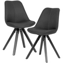 Lot de 2 chaises de salle à manger anthracite avec pieds noirs, scandinave, avec revêtement en tissu, rembourrées_01