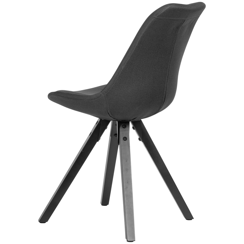 Lot de 2 chaises de salle à manger anthracite avec pieds noirs, scandinave, avec revêtement en tissu, rembourrées_05