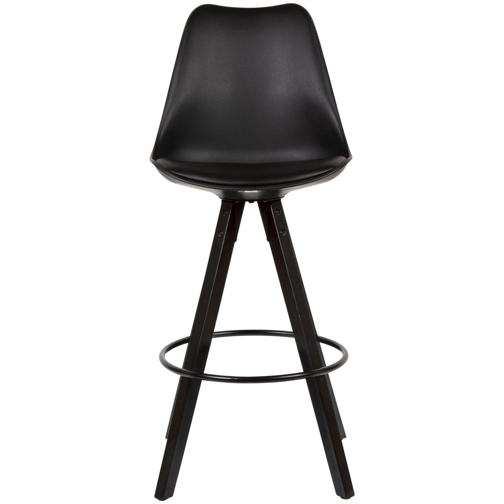 Wohnling, lot de 2 tabourets de bar en similicuir noir/bois massif_02