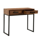 Table console Sheesham bois massif / métal 90x76x36 cm, étroite, moderne_06