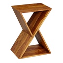 Table d'appoint en forme de X 43 x 60 x 30 cm en bois de Sesham massif_06